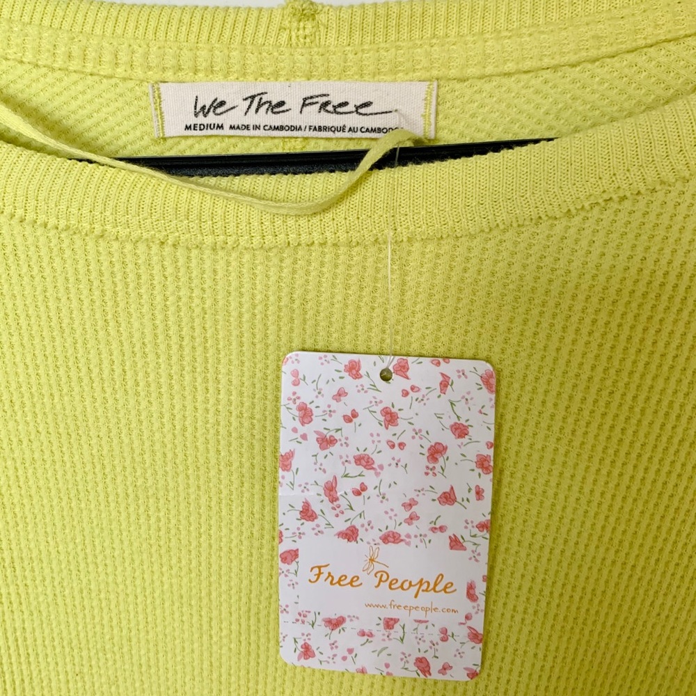 NWT Lemon Squeeze Free People Waffle Tunic - Picture 5 of 5